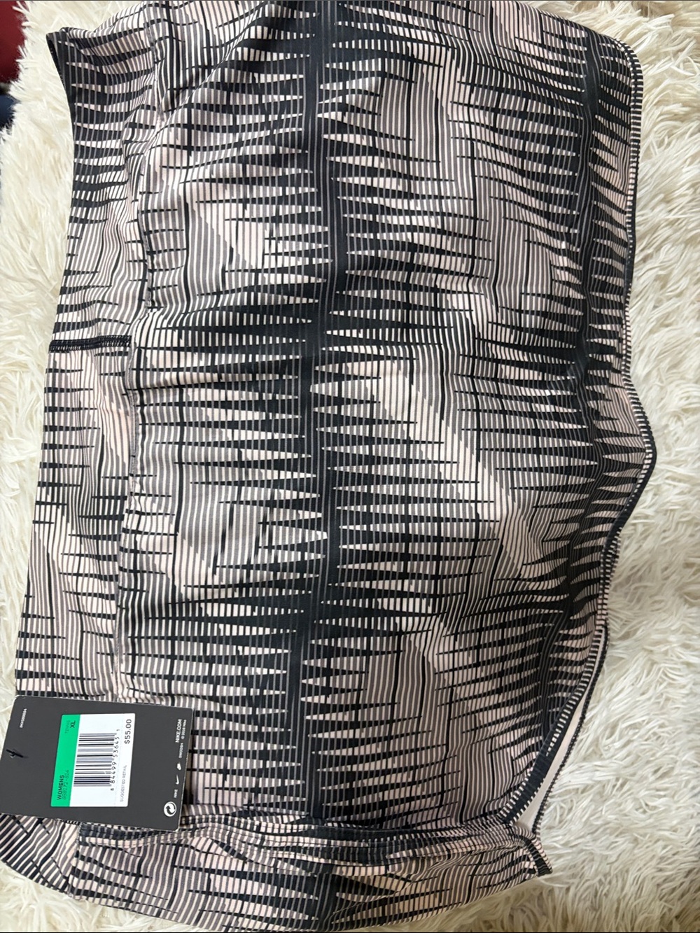 Nike Black and Beige Patterned Athletic Skort